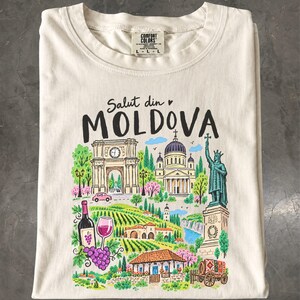 Moldova Travel T-Shirt, Chisinau Souvenir Tee, Eastern Europe Comfort Colors Shirt