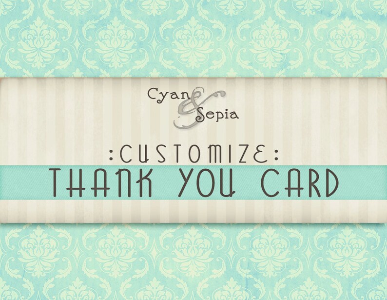 Customize Add a Matching Thank You Card Design image 1