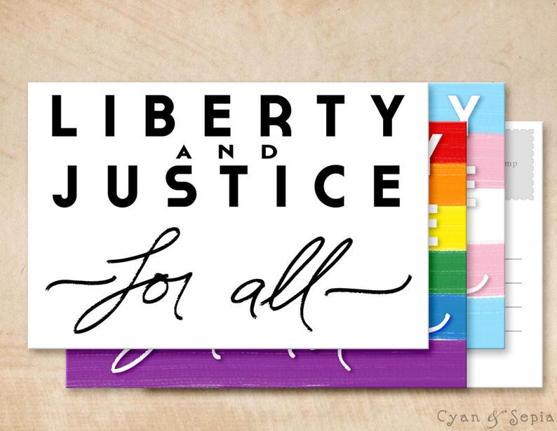 Printable Postcard - Liberty Flags - 4x6 Print Your Own - Political ...