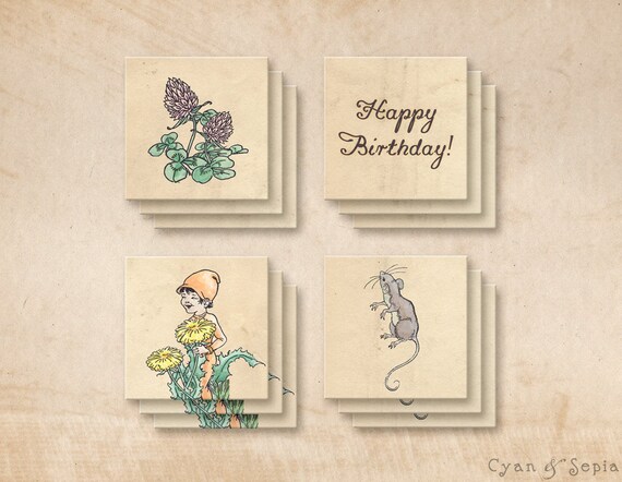 Woodland animal notecard set Storybook Scrapbook fairytale child gift