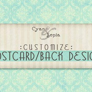 Personalizar - Adicione um cartão postal ou outro design traseiro