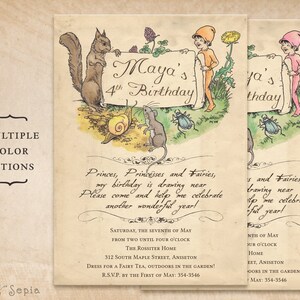 Woodland Fairy Tale Animals - Birthday, Baby Shower or Other Invitation, Print-Your-Own or Digital File - 5x7 Storybook Book Forest