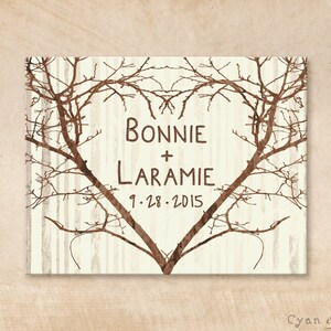 Branch Heart - Wedding Save the Date, Digital File or Print-Your-Own - 4x5 Postcard Vintage Rustic Nature Woodland Tree Twigs Brown