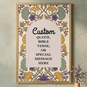 Versetto biblico personalizzato stampabile: insegna digitale personalizzata con versetto biblico da appendere al muro, regalo cristiano - DOWNLOAD DIGITALE