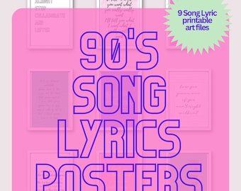 90s Song Lyrics Super Pack Gallery Wall