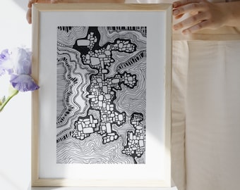 Abstract line drawing / Pen and Ink - Print
