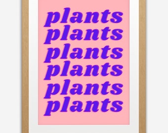 Plant Lover Poster: Boho Word Wall Art (Digital Download)