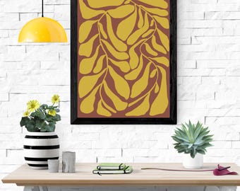 Fern Illustration Unique Wall Art Poster Art Print