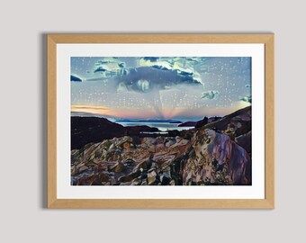 Nature Landscape Photography, Digital Illustration, Lake Tititcaca, Bolivia, Travel