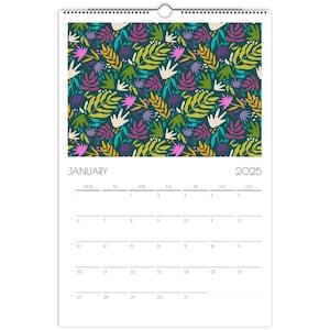 Calendario da parete 2025 - Illustrazioni con motivi colorati e luminosi