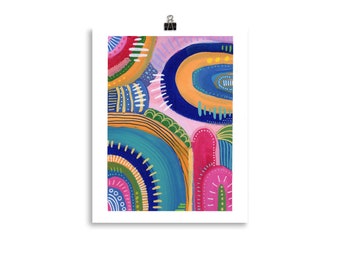 Abstract Maximalist Nature Inspired Art Print