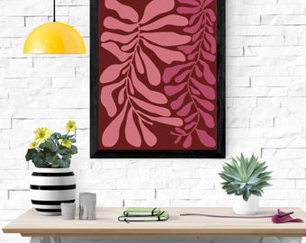 Fern Illustration Duo Unique Wall Art Poster Art Print