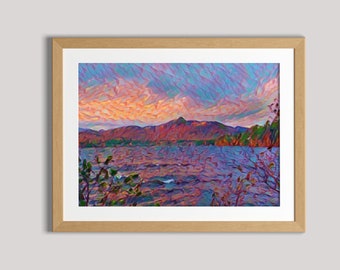Mountain Landscape Photography, Digital, Nature Photography, New Hampshire, Mt. Chococura