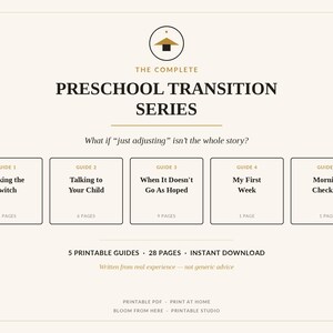 5 Part Bundle: Preschool Transition Guides, Scripts, Tracker (Instant Download PDF)