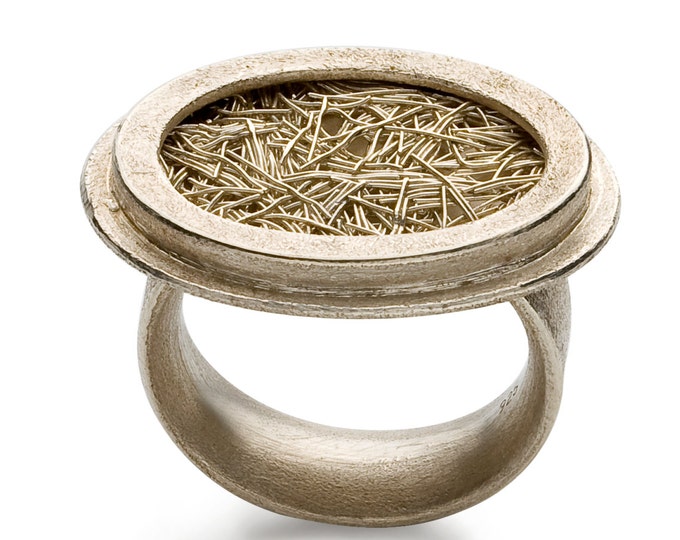Ring, 925/000 Silver, matt surface.