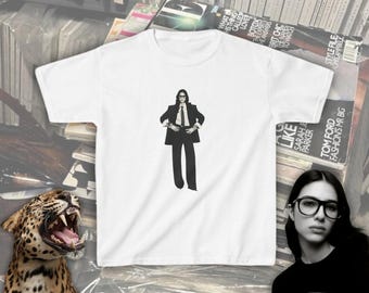 ロリ・バイア 90年代ベビーTシャツ、モデルオフデューティーグラフィックシックトップ、Y2K美的シャツ