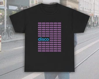 ディスコ キス Tシャツ、キス オールザタイム グラフィック Tシャツ、ディスコ オケーショナル シャツ、ポップ トゥギャザー トゥギャザー コンサート グッズ、90 年代 オーバーサイズ ファン ギフト