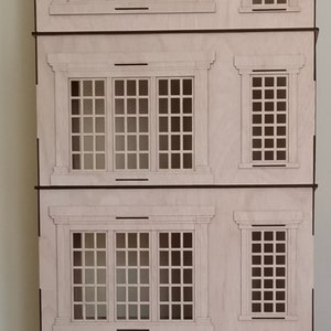 4-storey Chicago Metro Area Mansion Dollhouse DIY Kit Scale 1:6