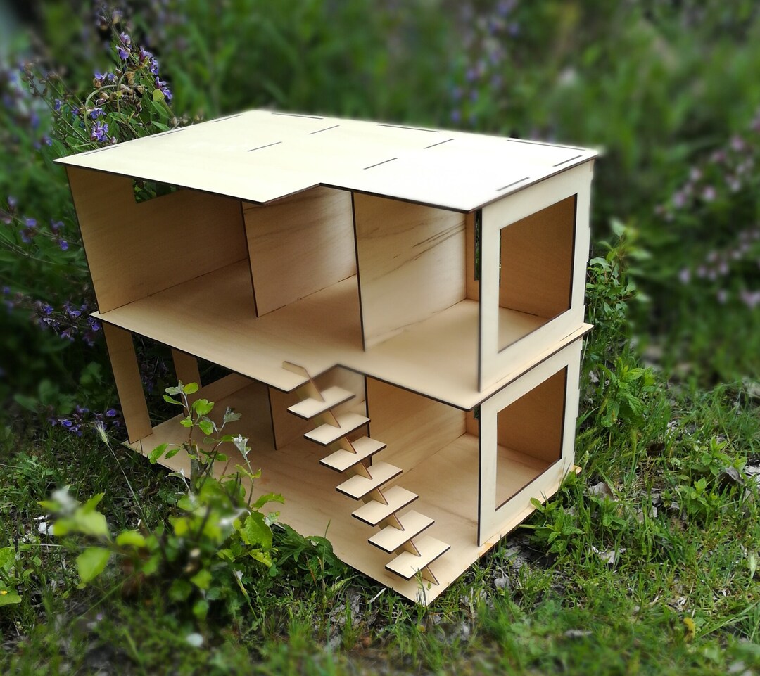 Modern Wooden Apartments Dollhouse DIY Kit Type III Scale 112 Etsy