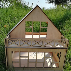 Houten poppenhuis triplex kit type B