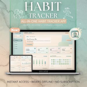 Habit Tracker App | Interactive Daily Routine Planner, Streaks, Insights & Offline Access