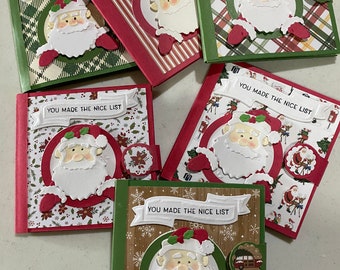Gift card booklet, multiple gift card holder, Santa…,coupon tag holder, 4 pockets