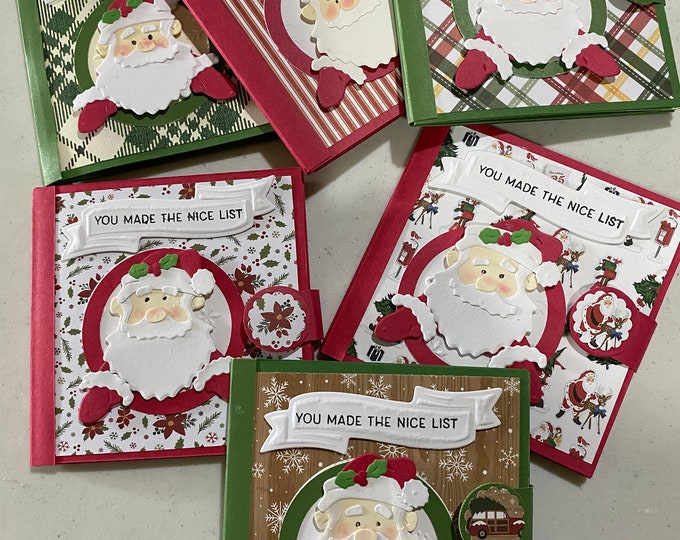 Gift Card Booklet, Multiple Gift Card Holder, Santa,coupon Tag Holder