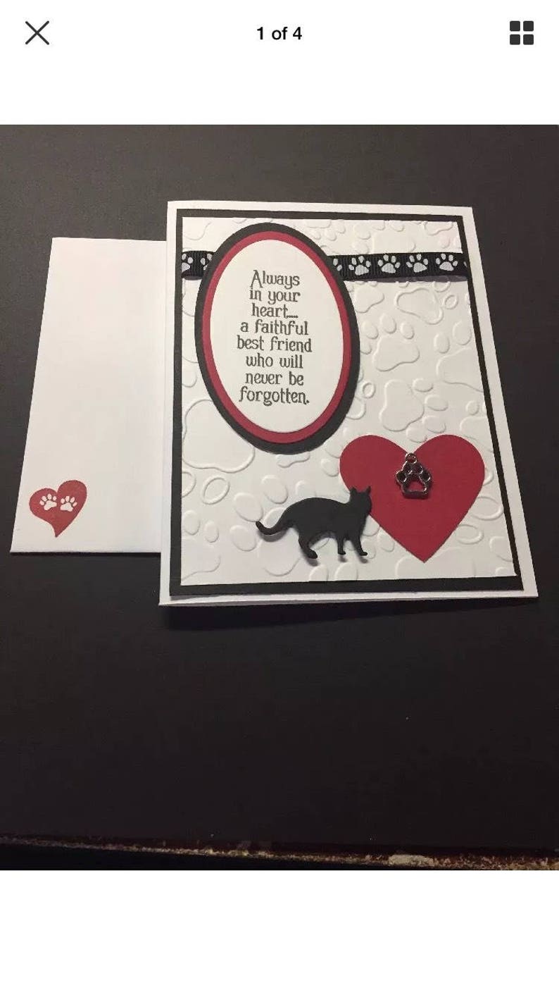Cat Pet Sympathy Card