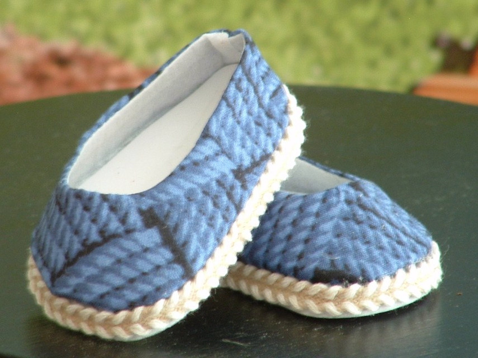 blue rope ballet flats for american girl dolls