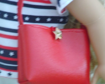 Red Pocketbook for American Girl Dolls Doll Purse Red Shoulder Bag