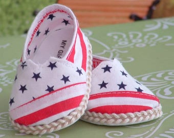 Patriotic Tom Style Shoes for American Girl