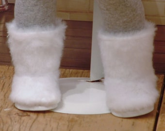 White Fur Boots for American Girl Dolls