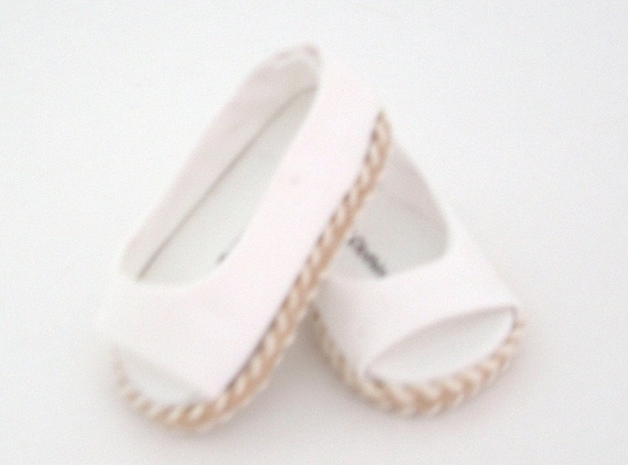 white open toe espadrilles