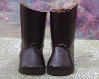 Black Faux Leather Riding Boots