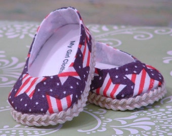 Stars and Stripes Ballet Flats for American Girl