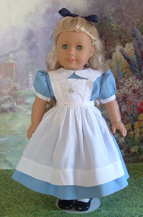 Alice in Wonderland Dress with Headband for Dolls-ALCDOL-M