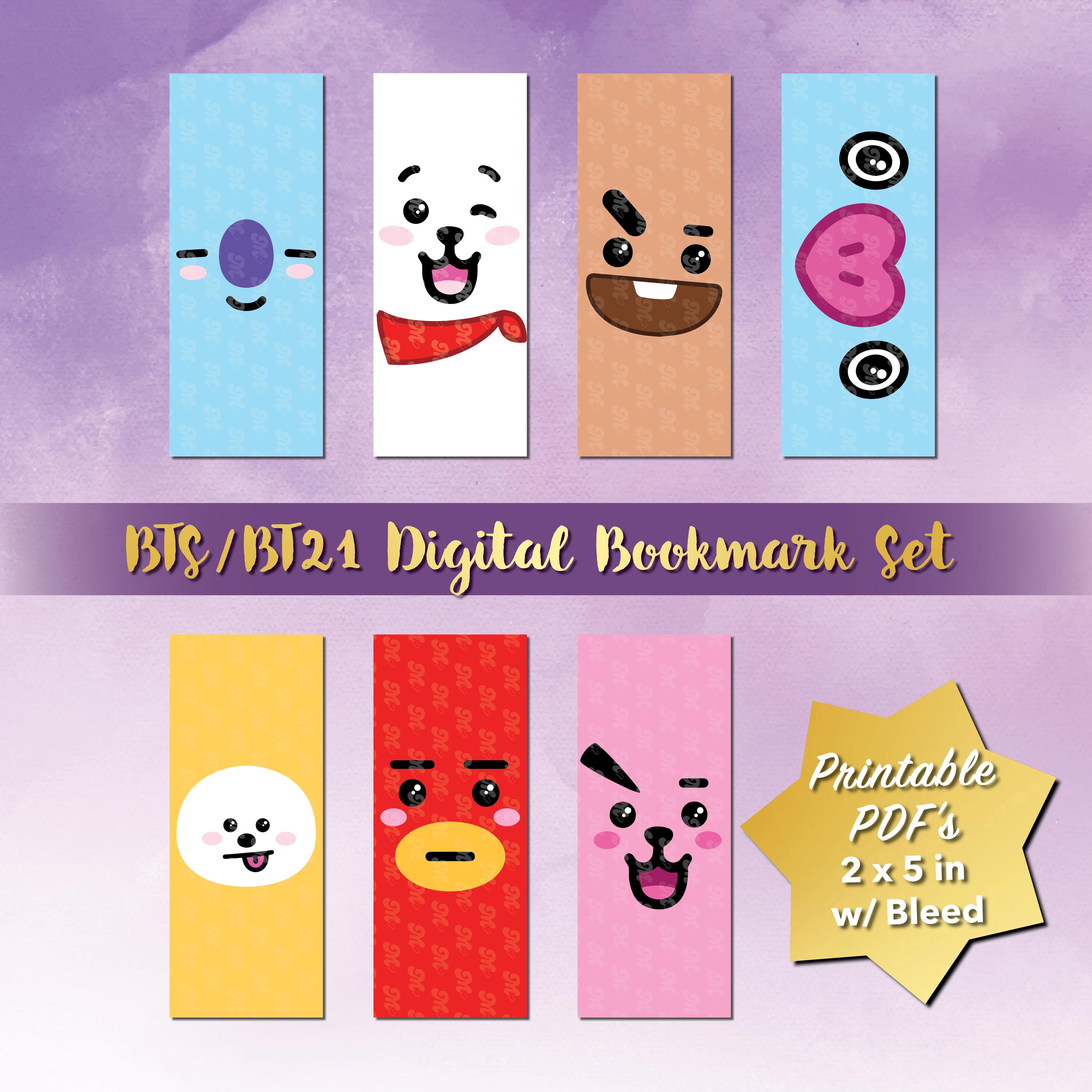 Bts Bookmark Printable - Etsy