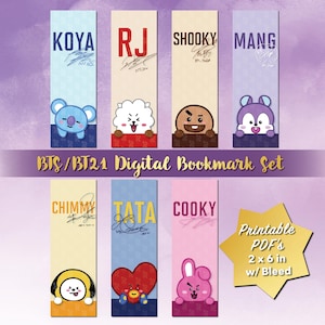 Printable Bts Bookmark - Etsy
