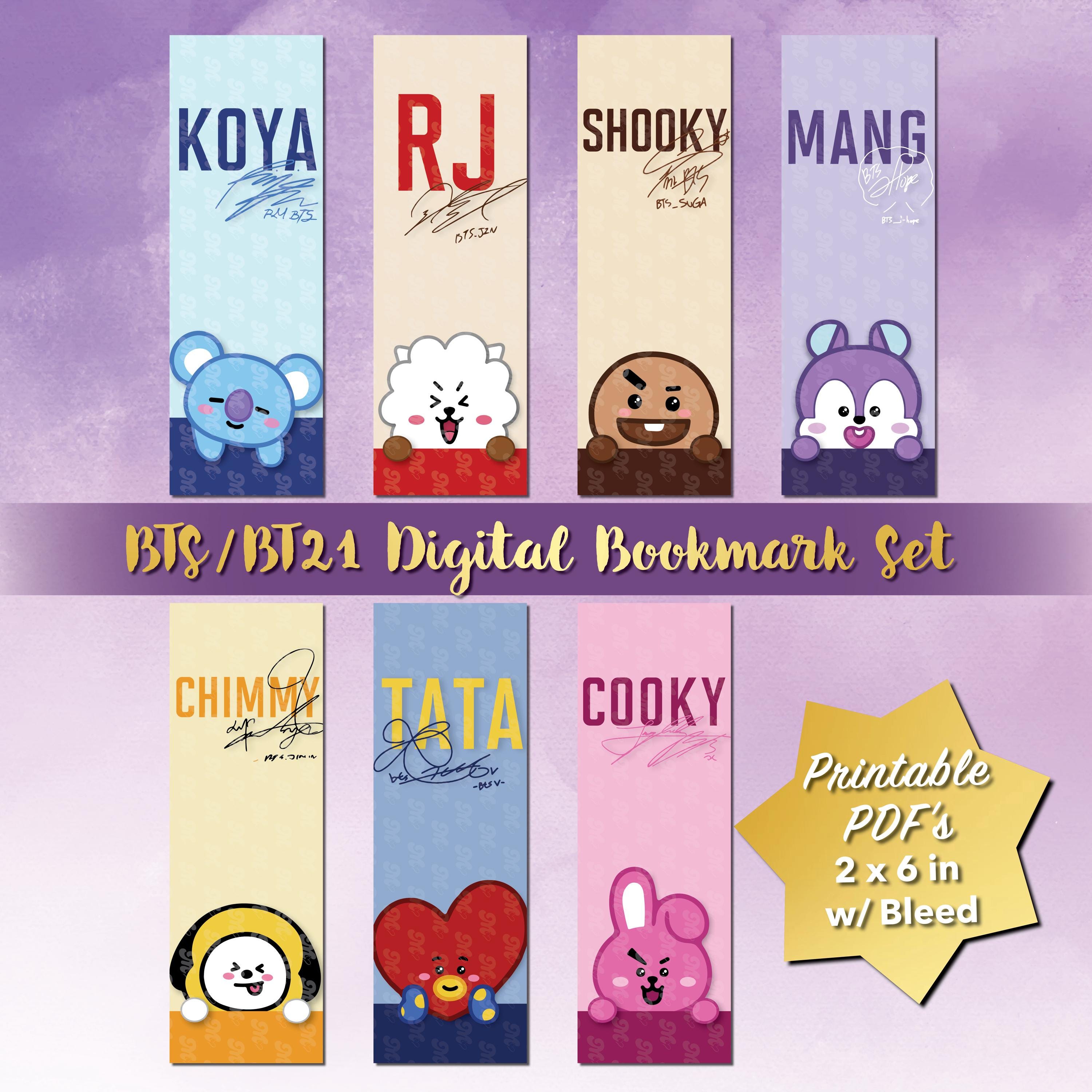 Printable Bts Bookmark - Etsy