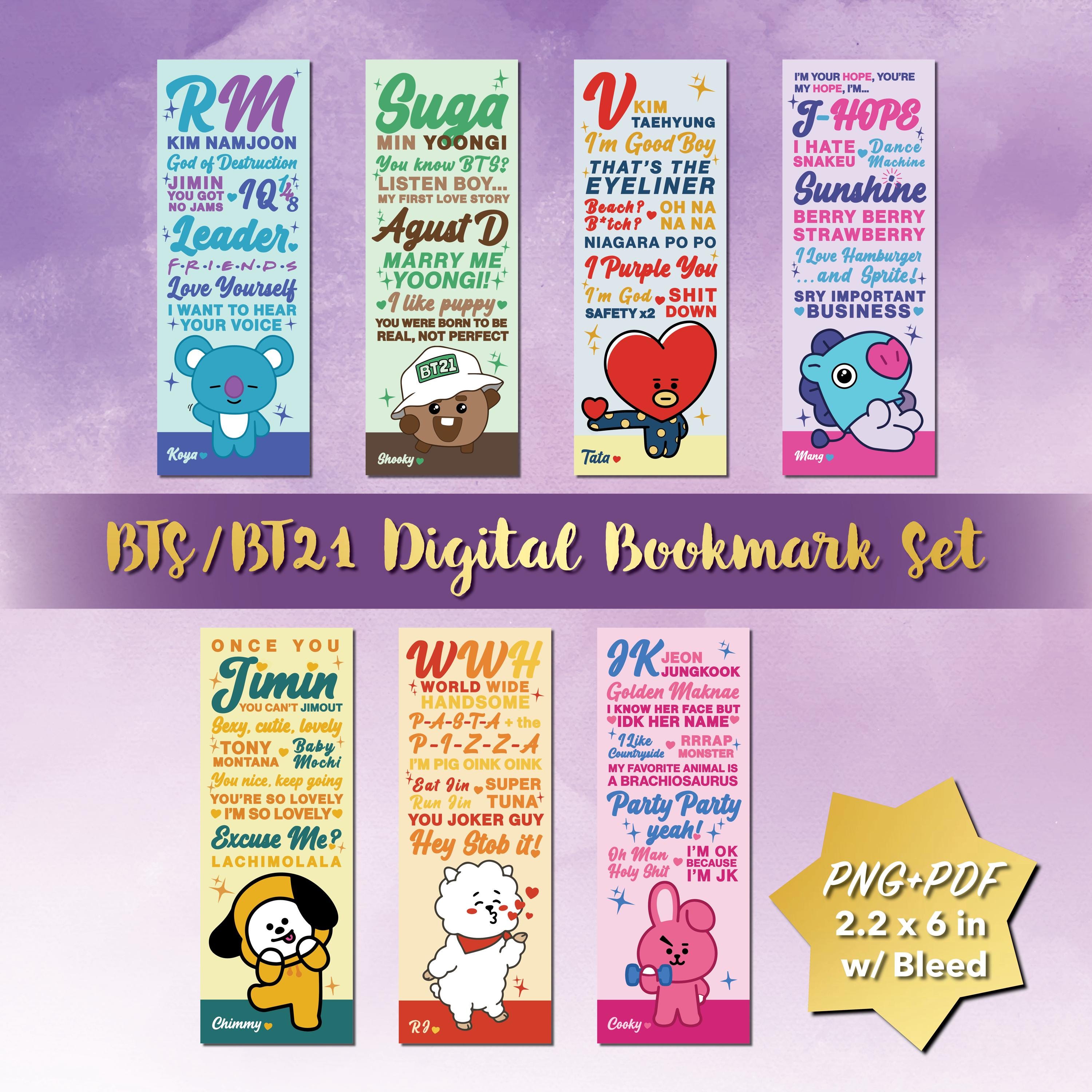 Bts Bookmarks - Etsy