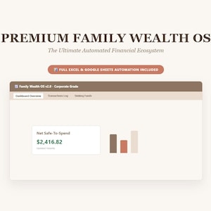 Automated Annual Budget Spreadsheet Excel | Monthly Weekly  Finance Tracker | Premium Google Sheets Wealth Dashboard, Sinking Funds Goals