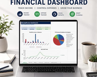 Etsy Seller Bookkeeping Spreadsheet | Amazon Shopify Income Expense Tracker | Small Business Accounting Template Excel Google Sheets