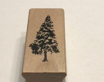 Pine tree stamp | Etsy