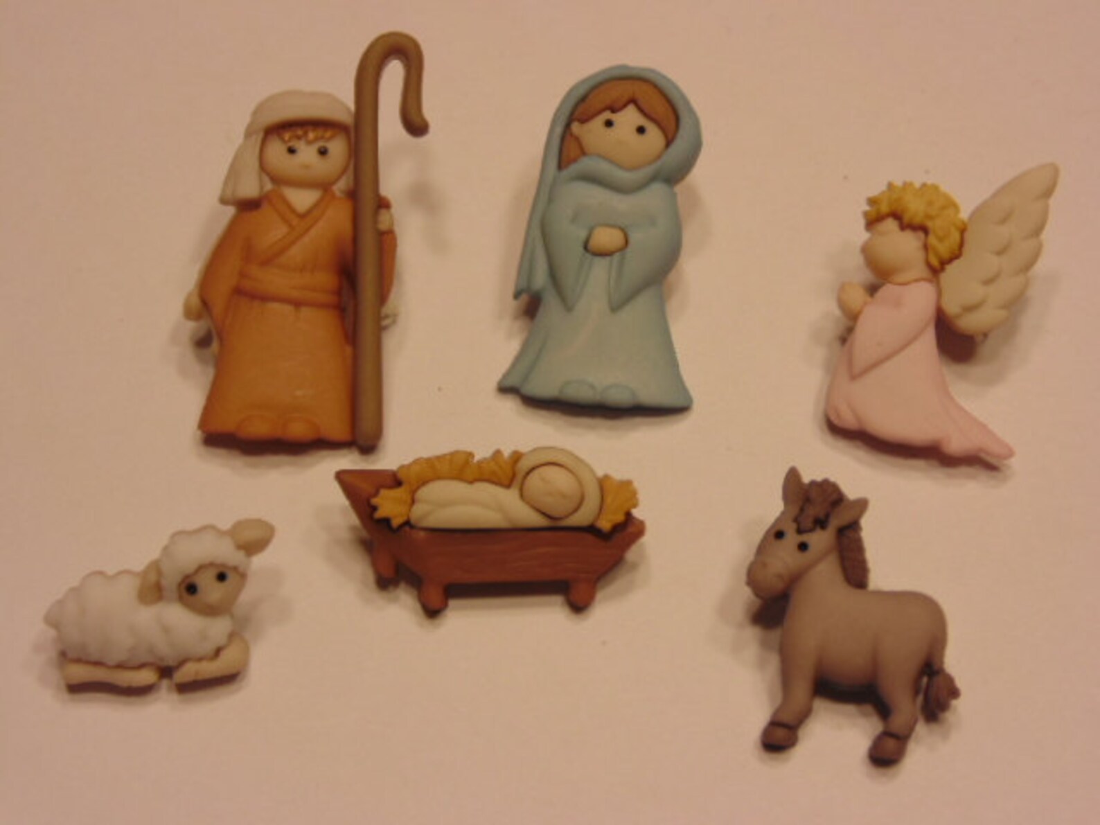 6 piece Nativity button set 1833 mm B4 Etsy