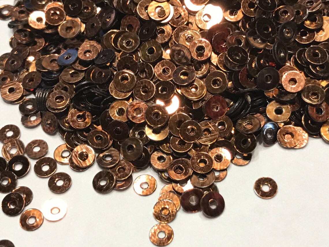 Copper Spangles Tiny 3 Mm Copper / Brown Color Sequins (26) - Etsy