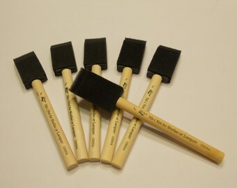 6 foam brushes, 1 inch