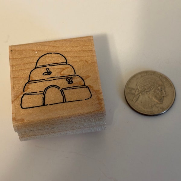 Beehive, rubber stamp, 1 1/4 inch (BB4/1)
