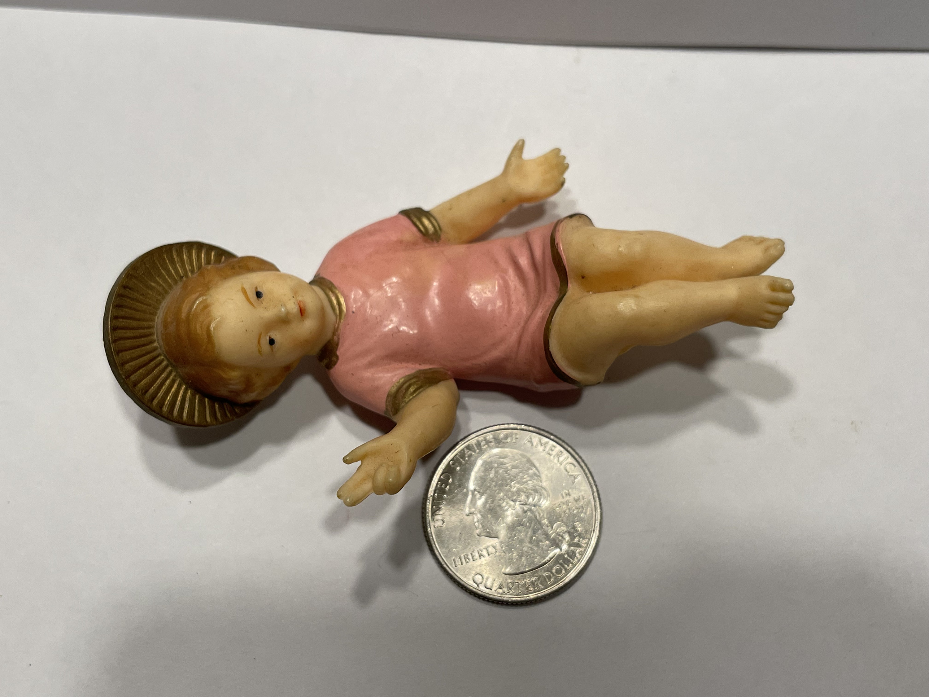 OLD plastic Baby Jesus Religious Doll collectible 3 1/4 inch Etsy