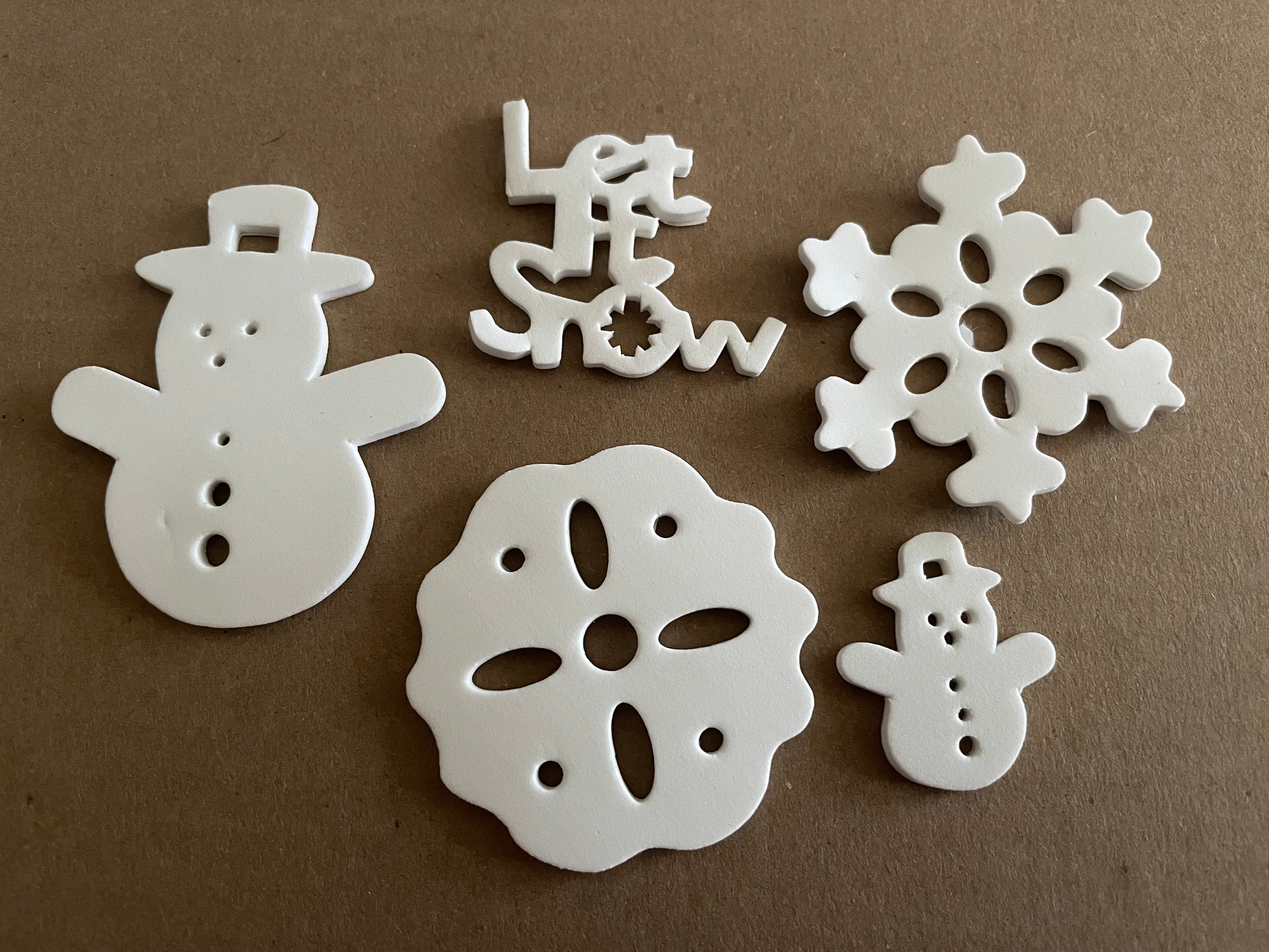 30 Count Assorted Foam Let It Snow Snowman Snowflake 