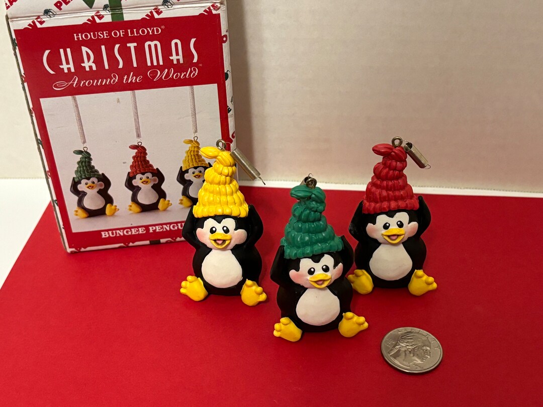 1997 House of Lloyds, Bungee Penguins, Original Box MRD6 Etsy